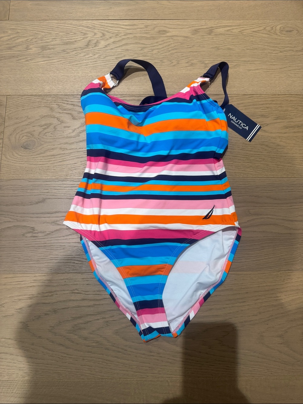 Nautica Girls Bright Multistripe One-Piece Swimsuit